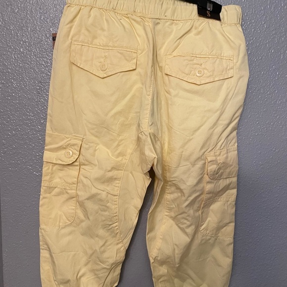 Revolution yellowCream Cargo Pants Utilitarian Style - Picture 2 of 4